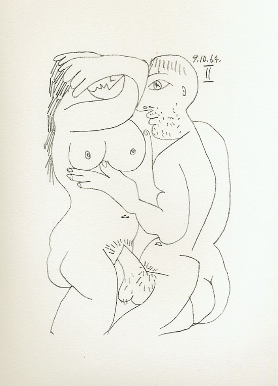 Lithographie de Pablo Picasso : Le Got du bonheur, Carnet III - Planche 20