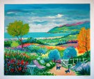 Jean Claude PICOT : S�rigraphie originale sign�e et num�rot�e : All�e du jardin � Cannes