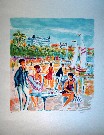 Jean Claude PICOT : Lithographie originale sign�e et num�rot�e : Sous le soleil de Cannes