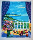 Jean Claude PICOT : S�rigraphie originale sign�e et num�rot�e : Vue mer