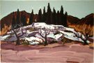 Jean-Claude QUILICI : Lithographie originale sign�e et num�rot�e : Roche blanche aux Baux