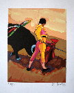 Jean-Claude QUILICI : Lithographie originale sign�e et num�rot�e : Corrida