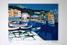 Jean-Claude QUILICI : Lithographie originale sign�e et num�rot�e : Marine � Centuri
