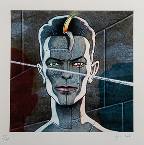 Lmina pigmentaria firmada Jean Sol, David Bowie