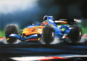 Lithographie Victor Spahn - Renault F1