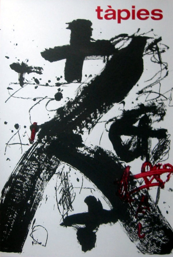Antoni TAPIES : Lithographie : Croix