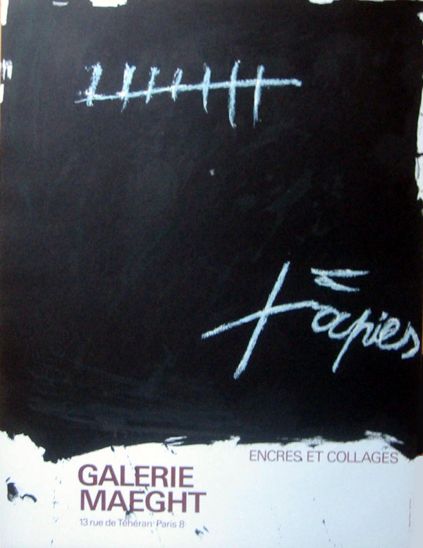 Antoni TAPIES : Lithographie originale Encres et collages