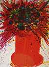 Walasse TING : lithographie originale : Bouquet
