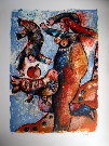 Th�o TOBIASSE : Lithographie originale sign�e et num�rot�e : L'Oiseau proph�te