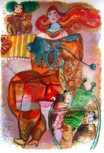 TOBIASSE : Lithographie originale : Je n'ai pas fini mon r�ve