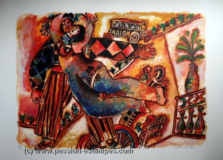 Th�o TOBIASSE : Lithographie originale sign�e et num�rot�e : Shalom