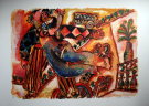 TOBIASSE : Lithographie originale : Shalom
