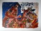 Th�o TOBIASSE : Lithographie originale sign�e et num�rot�e : Symphonie pour une pomme