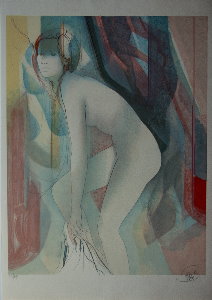 Litografa Jean-Baptiste Valadi - Desnudamiento