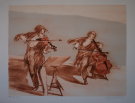 WEISBUCH : Lithographie originale : A l'unisson