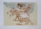 WEISBUCH : Lithographie originale : Enl�vement