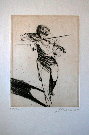 WEISBUCH : Gravure originale : Seul
