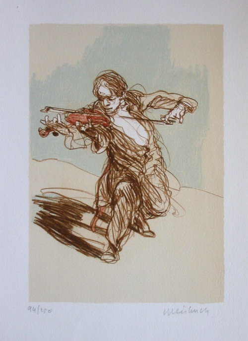 WEISBUCH : Lithographie originale sign�e et num�rot�e : Sonate