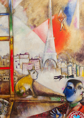 Marc Chagall : Paris par la fentre, 1913