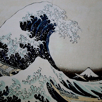 Hokusai - La grande vague de Kanagawa - Affiche d'art