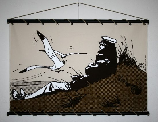 Serigrafa sobre panel decorativo mural : Hugo Pratt - Corto Maltese, Corto Marin (Crudo)