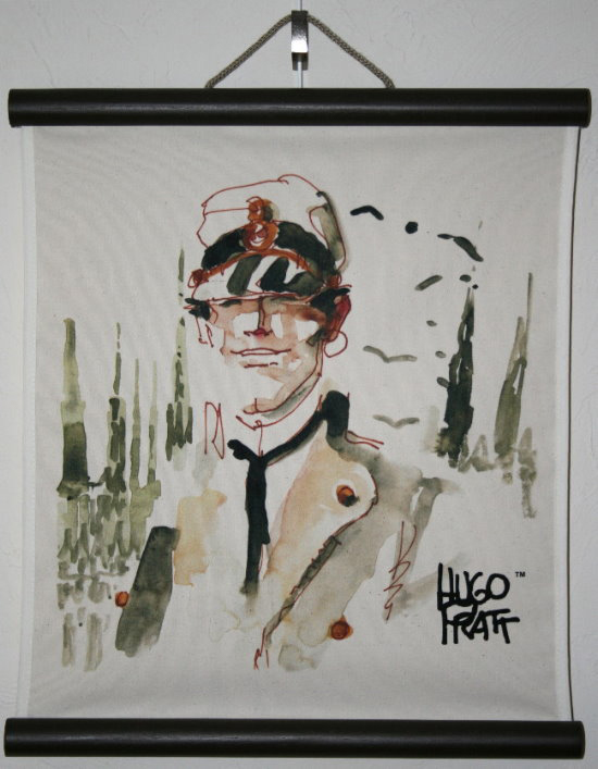 Srigraphie sur panneau mural Hugo Pratt, Corto Maltese, Milano