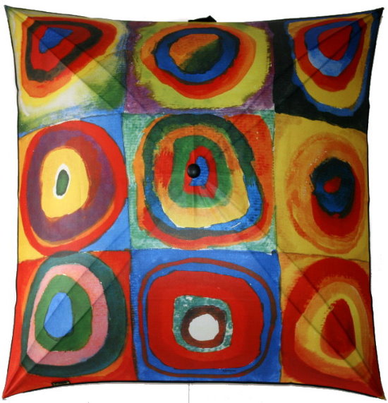 Parapluie Vassily Kandinsky, Carrs et cercles concentriques