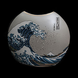 Vaso in porcellana Hokusai : La grande onda di Kanagawa