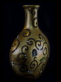 Gustav Klimt porcelain vase with gold foil : The kiss, detail n2