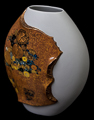 Vase Gustav Klimt en porcelaine : Adle bloch, dtail n3
