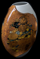 Vase Gustav Klimt en porcelaine : Adle bloch, dtail n4