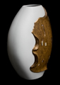 Vase Gustav Klimt en porcelaine : Le baiser, dtail n6