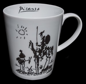 Pablo Picasso porcelain cup, Don Quixote