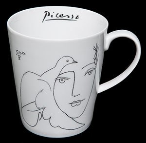 Pablo Picasso porcelain cup, The face of peace