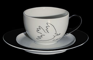 Tasse  caf Pablo Picasso, la colombe