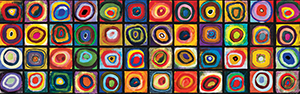 Kandinsky puzzle : Color study of squares (Panoramic)