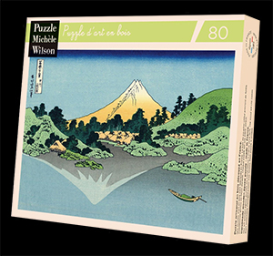 Puzzle en bois Hokusai : Reflets du Mont Fuji (Michle Wilson)