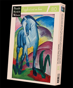 Puzzle di legno Franz Marc : Il cavallo blu (Michle Wilson)
