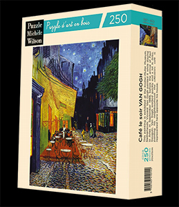 Van Gogh Hand-cut art wooden jigsaw puzzle : Cafe Terrace at Night (Michle Wilson)
