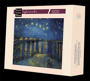 Puzzle di legno Van Gogh : Notte stellata sul Rodano (Michle Wilson)