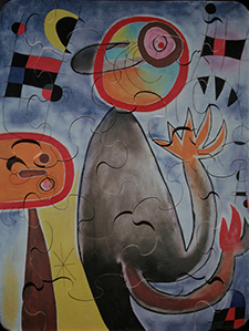 Joan Miro puzzle for kids : Echelles en roue de feu
