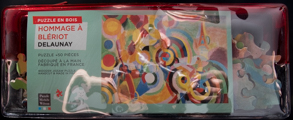 Robert Delaunay wooden puzzle case for kids : Hommage  Blriot