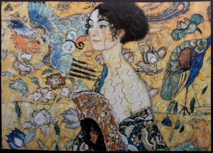 Puzzle enfant Klimt : La dame  l'ventail