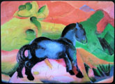 puzzle per bambini : Franz Marc : Il cavallo blu