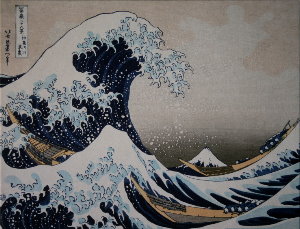 Toile Hokusai : La grande vague de Kanagawa