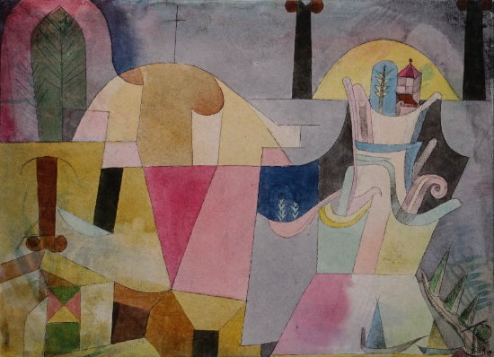 Canvas Paul Klee, Colonnes noires