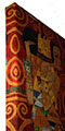 Toile Gustav Klimt, L'arbre de vie (interprtation sur fond rouge) - dtail bords rflexe