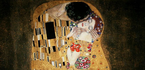 Toile Gustav Klimt, Le baiser