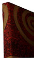 Toile Gustav Klimt, Le baiser (interprtation sur fond rouge) - dtail bords rflexe
