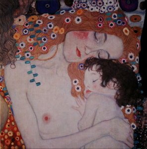 Tela Gustav Klimt : Le tre et della donna